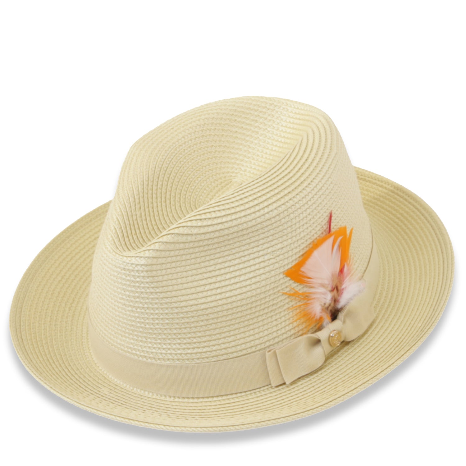 Tapa Crushable Straw Hat Fedora in Tan by Ferrecci USA