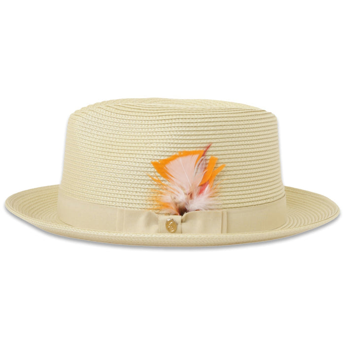 Tapa Crushable Straw Hat Fedora in Tan by Ferrecci USA