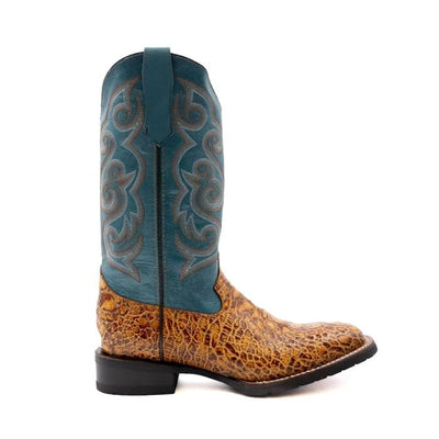 Ferinni Boot - Mens Dress Cowboy Boot - Men's Ferrini Kai Sea Turtle Print Boots Handcrafted Tan Ferrini USA