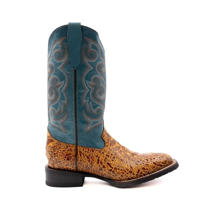 Ferinni Boot - Mens Dress Cowboy Boot - Men's Ferrini Kai Sea Turtle Print Boots Handcrafted Tan Ferrini USA