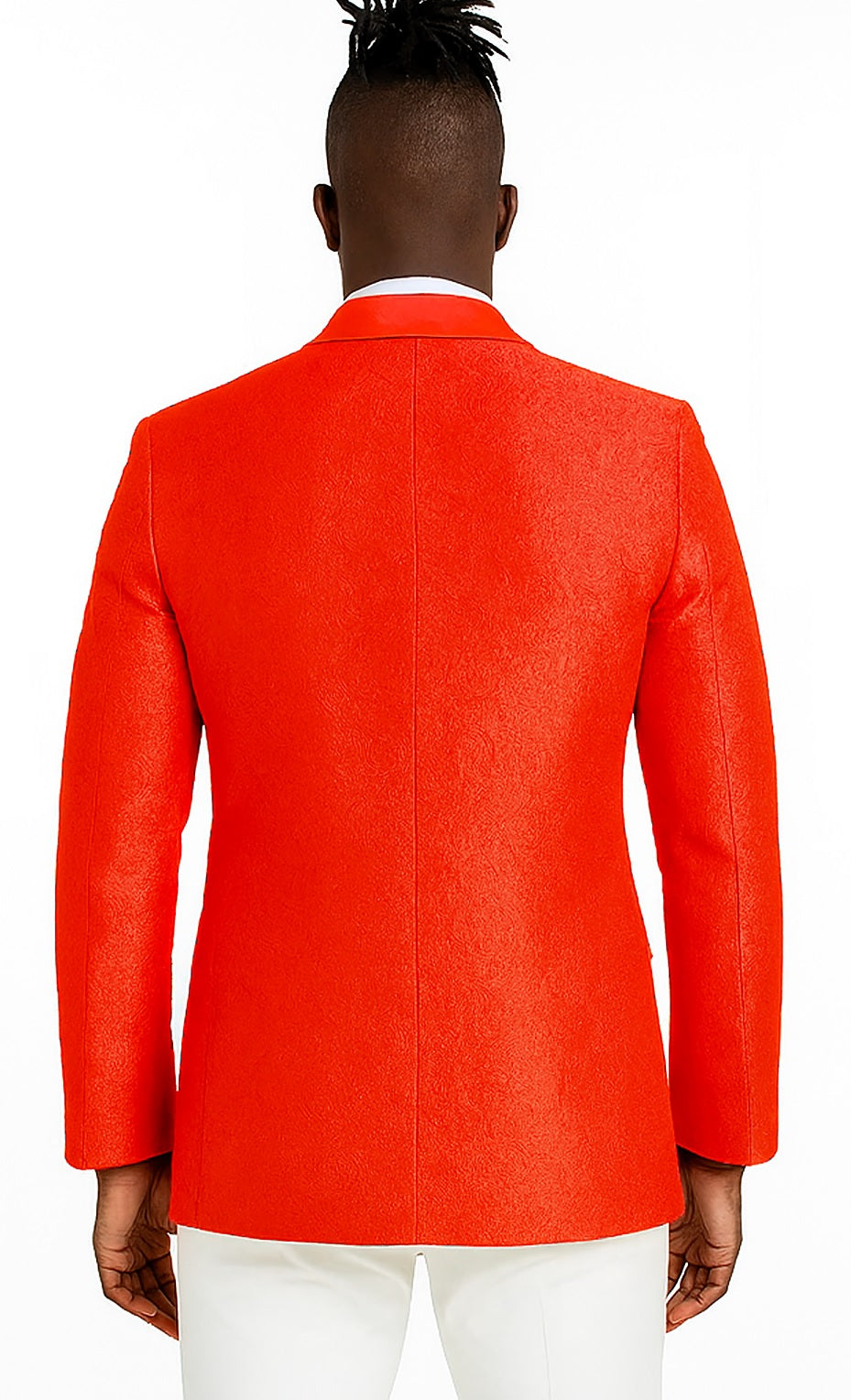 50-70-Character Span: Tazio Red Slim Fit Paisley Tuxedo Jacket for Weddings and Proms by Tazzio
