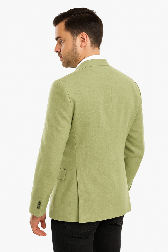 Tailoring Men's Mint Green Two Button Blazer by Tazio Tailoring