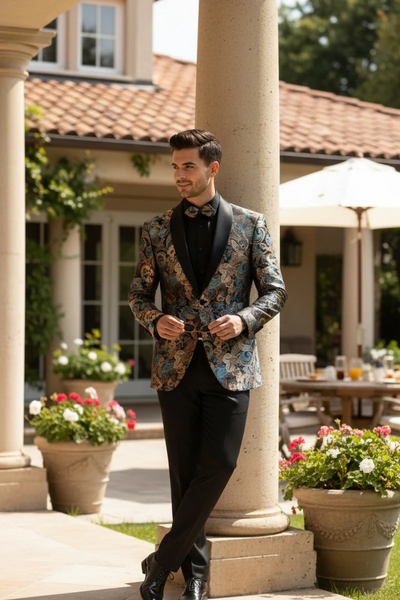 Teal Tuxedo Jacket