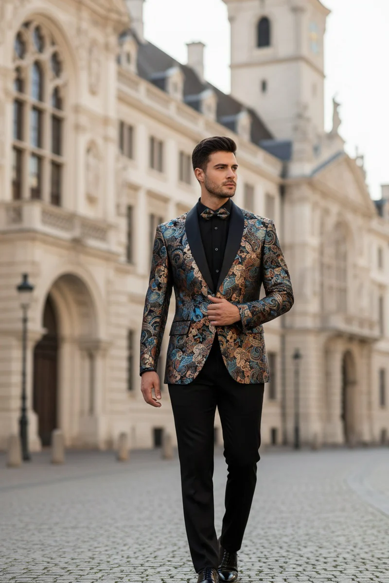 Teal Tuxedo Jacket