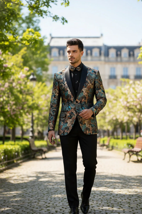 Teal Tuxedo Jacket
