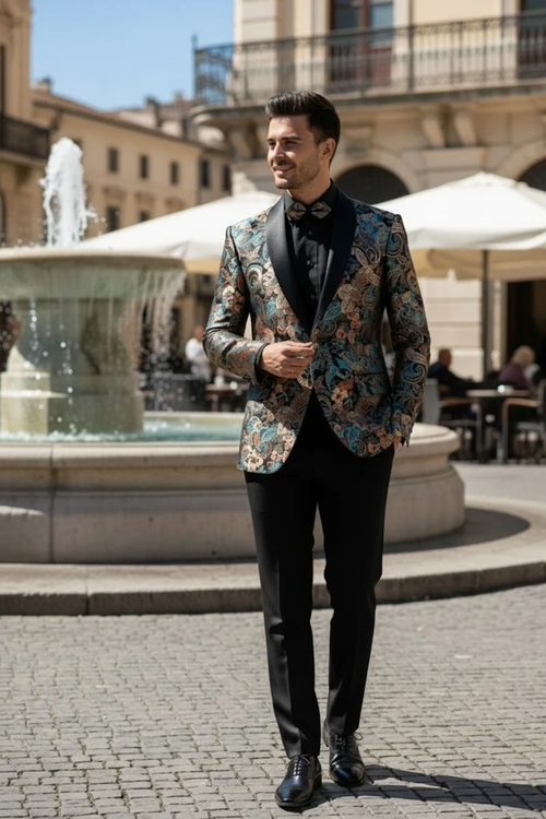 Teal Tuxedo Jacket