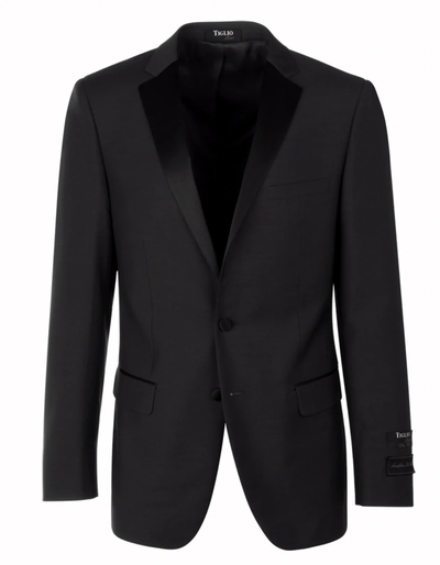 Gray Prom Suit - Mens 2 Button Designer Notch Tuxedo in Charcoal Grey