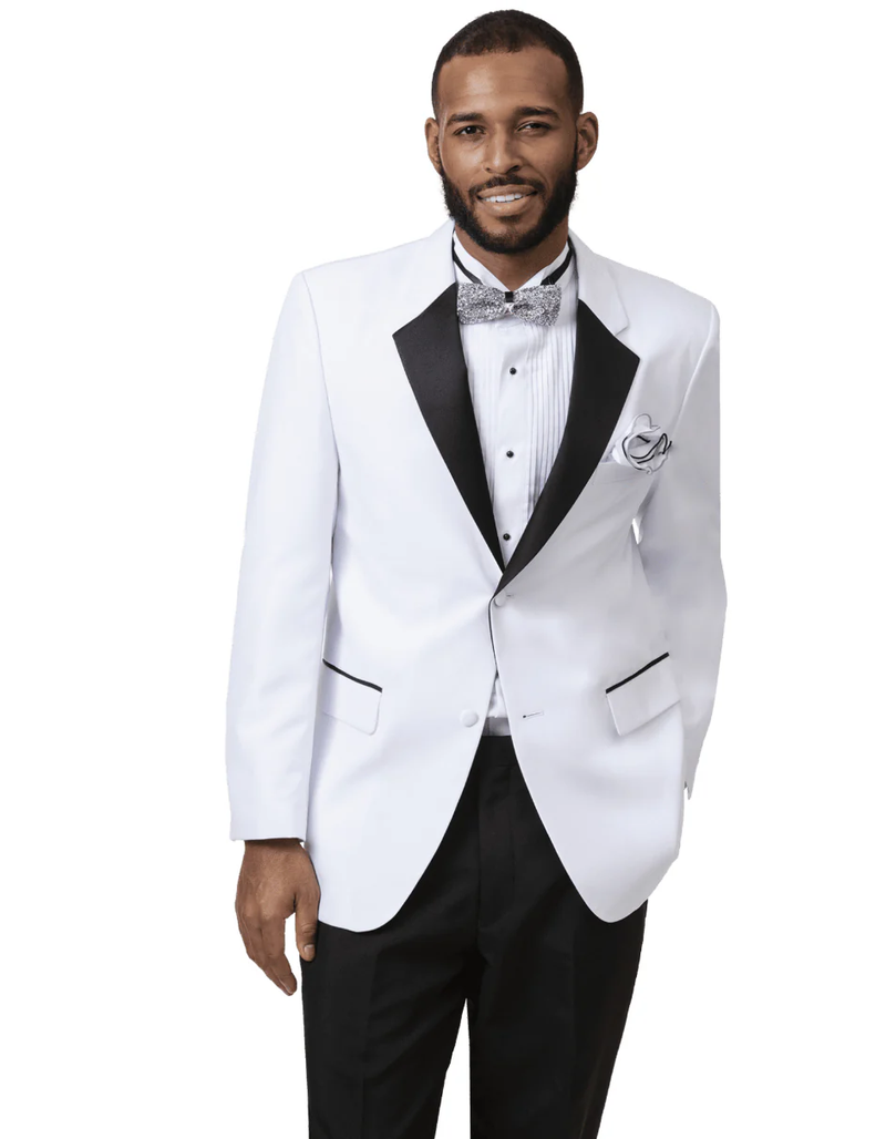 White Prom Suit - White Prom Tuxedo Suits - White Wedding  2 Button Tuxedo