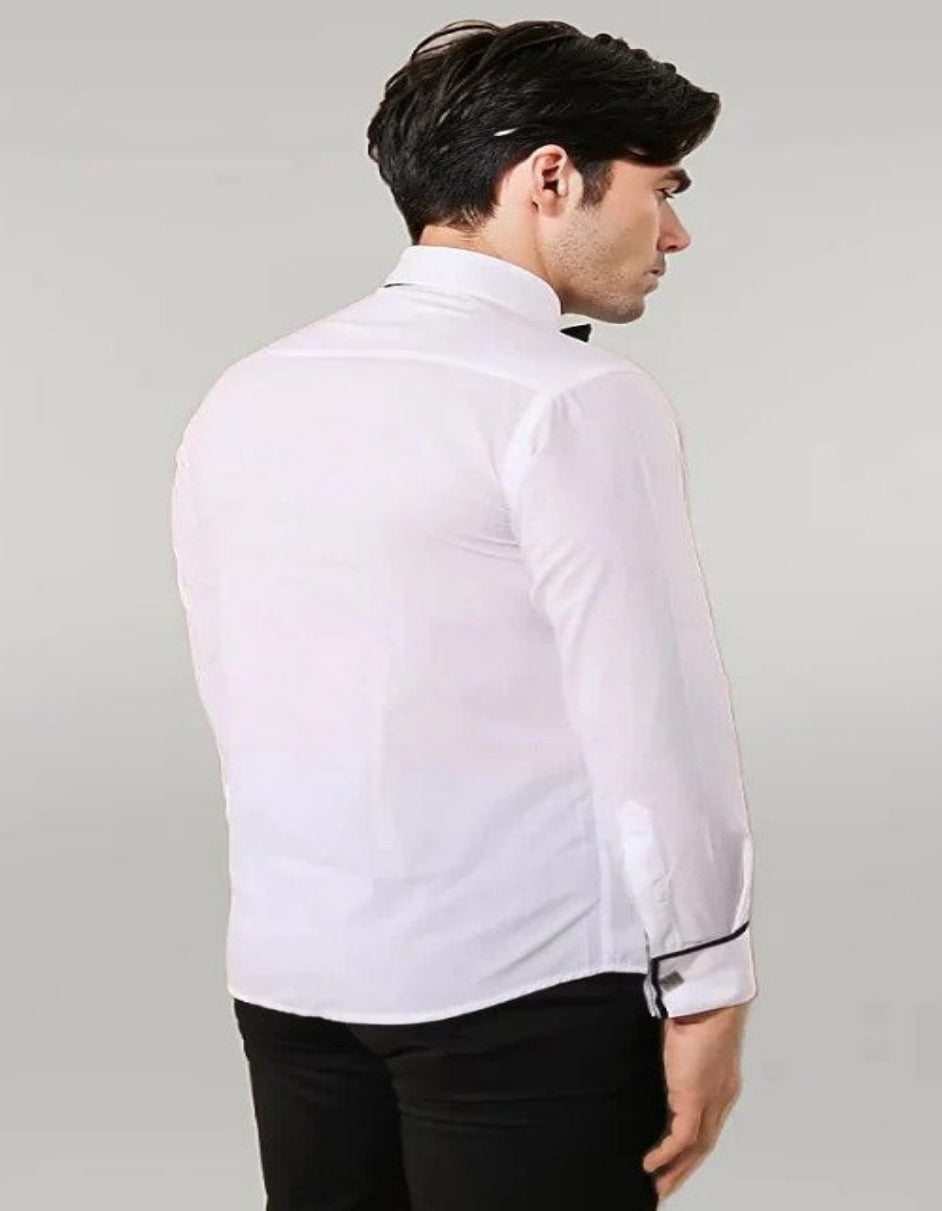 White Tuxedo Shirt by USA Men's Outlet