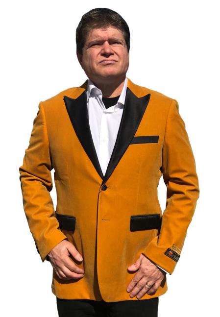 Men's Cheap Priced Gold Velvet ~ Velour Clearance Big And Tall Blazers Blazer / Sport Coat mensusain