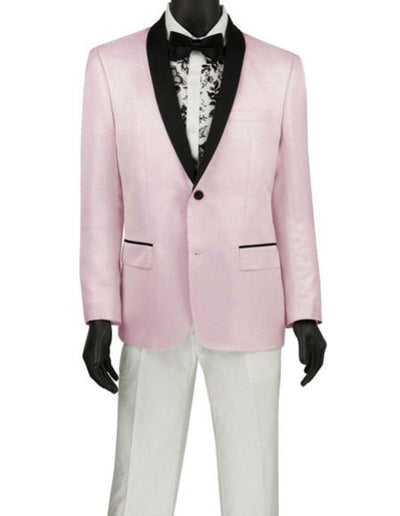 Men's Fashion Blazer ~ Sport Coat ~ Tuxedo Pink Dinner Jacket