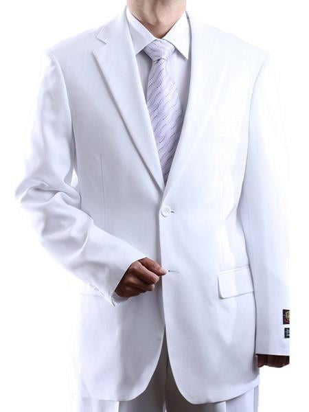 Bolzano Men's 100% Polyester 2 Button Fully Lined Dress Suit by Usamensoutlet