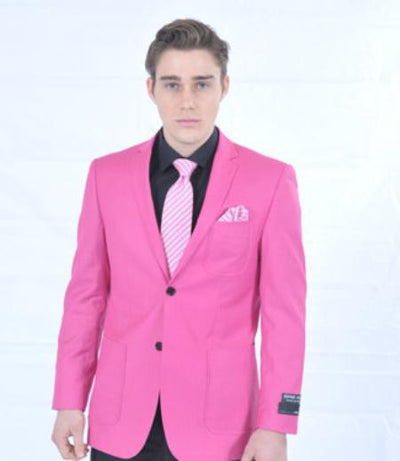 Men's Fitted Premium Cheap Priced Unique Fashion Designer Men's Dress blazers Sale Fuschia mensusain
