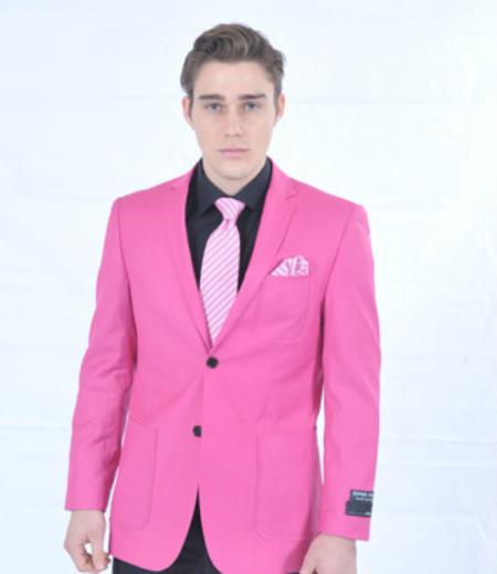 Men's Fitted Premium Cheap Priced Unique Fashion Designer Men's Dress blazers Sale Fuschia mensusain