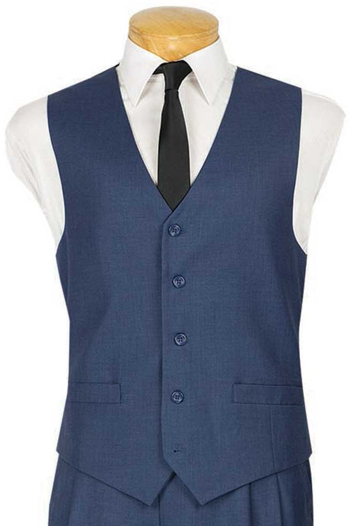 Mens Classic 5 Button Suit Vest in Black by Vinci