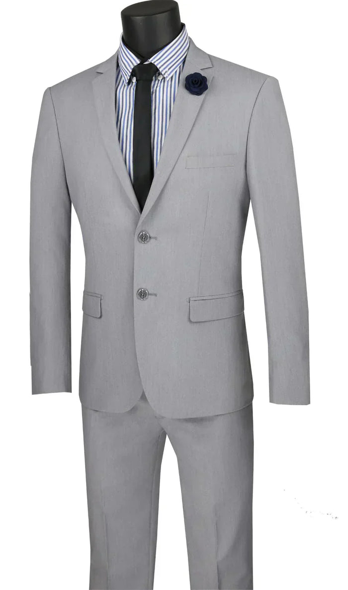 Excalibur Collection - Slim Fit Tuxedo 2 Piece 2 Buttons Design in Navy by Vinci