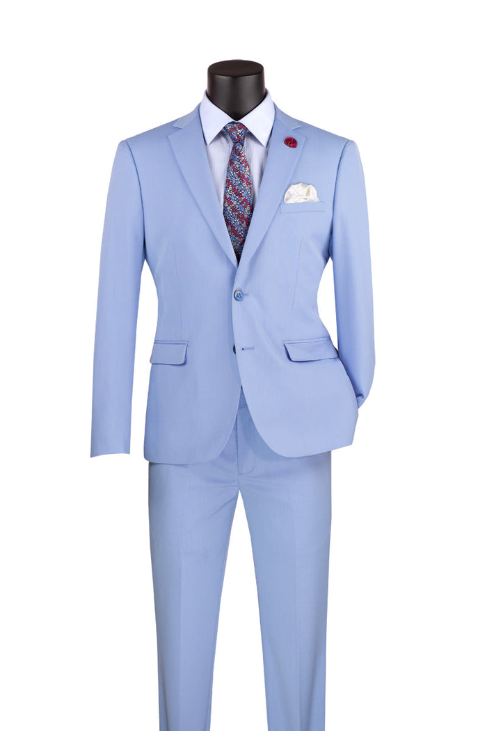 Duke of Windsor Collection - Slim Fit 2 Piece Double Breasted Windowpane Suit in Sea Grass