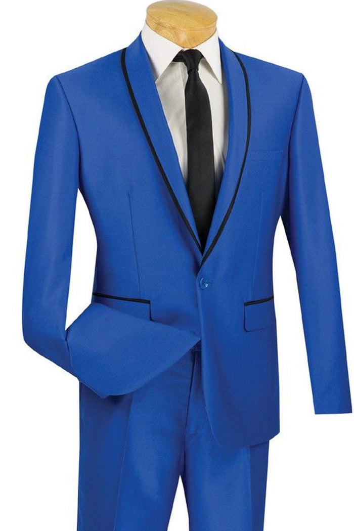 Mens Classic Black Tail Tuxedo with White Vest by Vinci