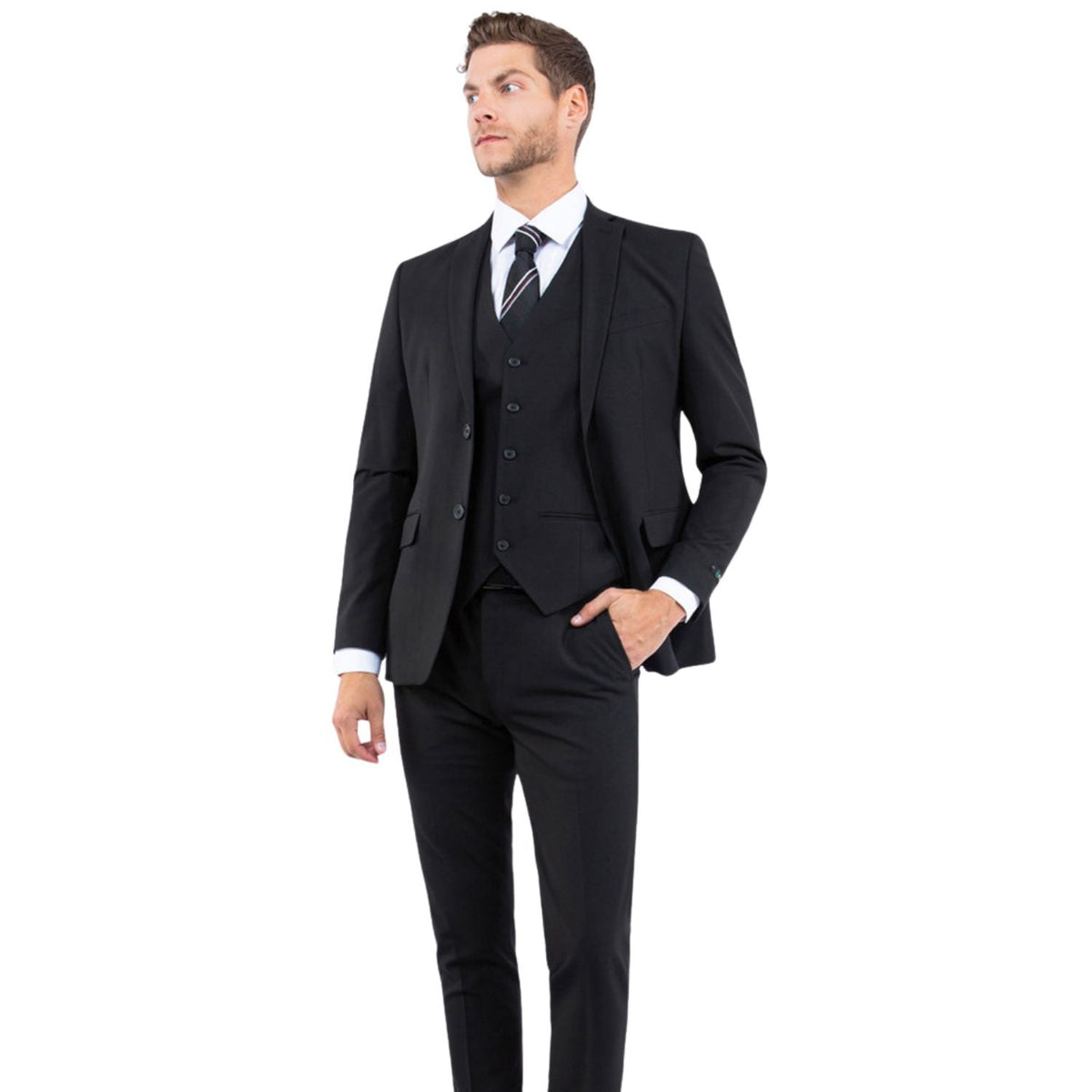 Black 3-Piece Slim Fit Suit - M362S