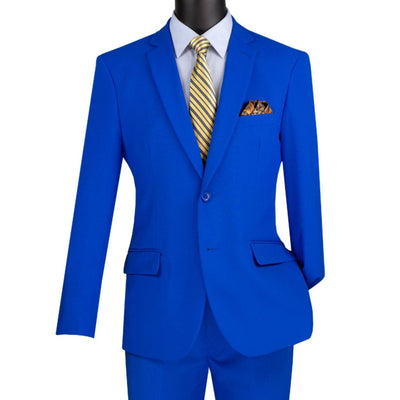 Men's royal 2-piece slim fit suit - additional view 1
