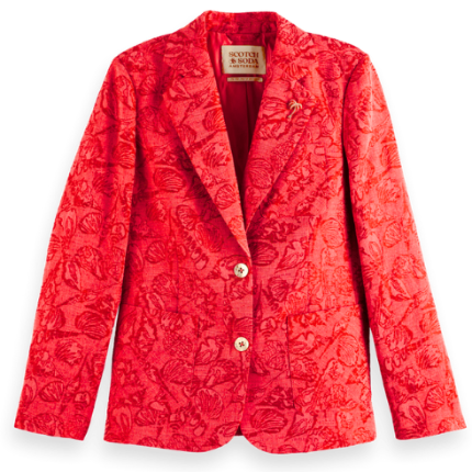 Mens Paisley Blazer - Floral Sport Coat - Red Sport Jacket mensusain
