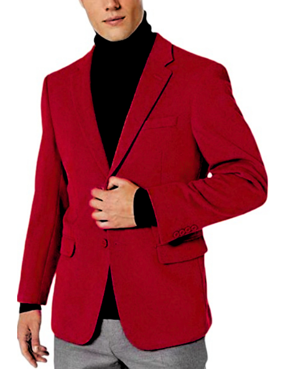 Red Cashmere Sport coat - Red Cashmere Blazer by mensusain