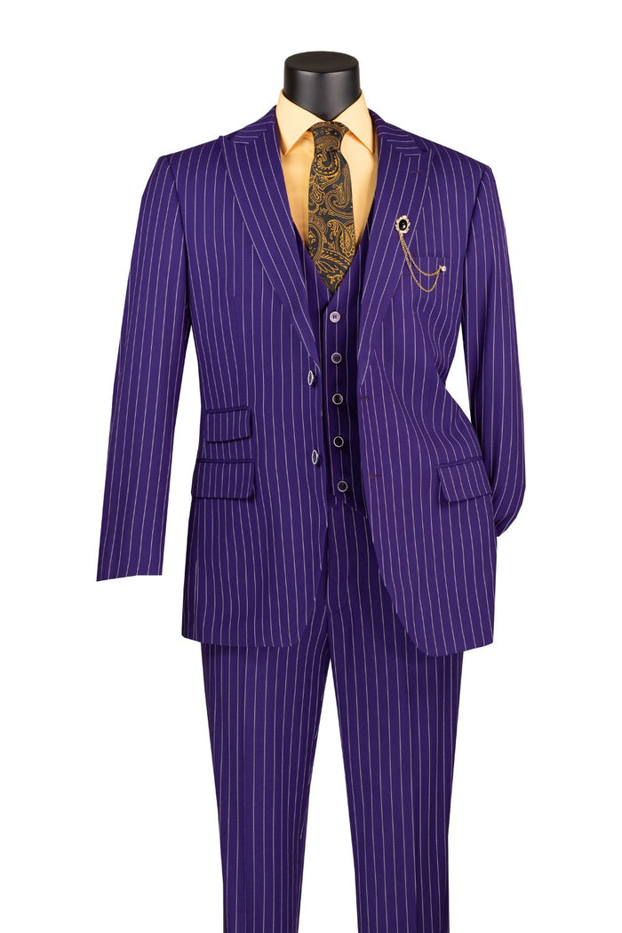 Tan Linen Blend Modern Fit Notch Lapel 2 Piece Suit by Vinci