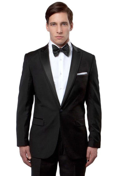 Men's Slim Fit Satin Peak Lapel Tuxedo