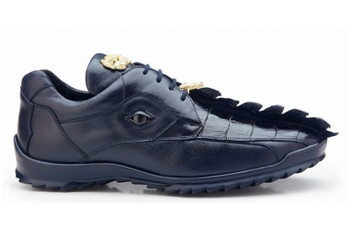 Belvedere Vasco - Navy Alligator Leather Dress Shoe