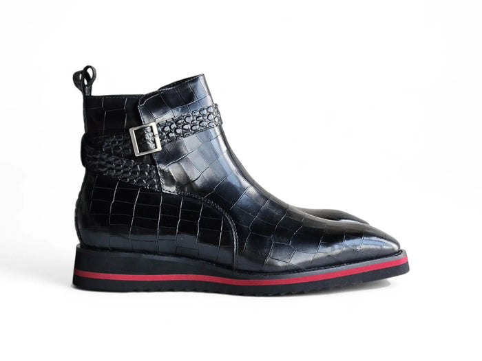 Carrucci Vesper Cross Strap Buckle Boot