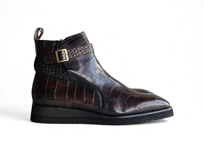 Carrucci Vesper Cross Strap Buckle Boot