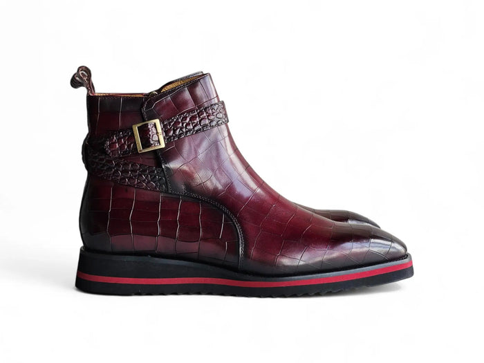 Carrucci Vesper Cross Strap Buckle Boot