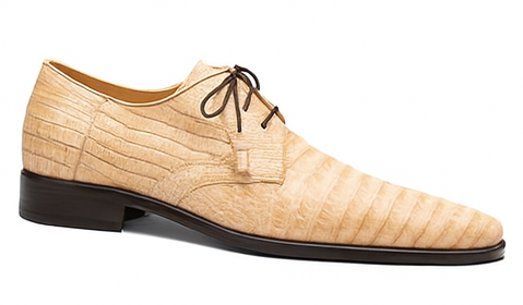 Marco Milano Exotic Caiman Shoes Oryx Tan Gator Derby Lacio