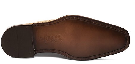 Marco Milano Exotic Caiman Shoes Oryx Tan Gator Derby Lacio