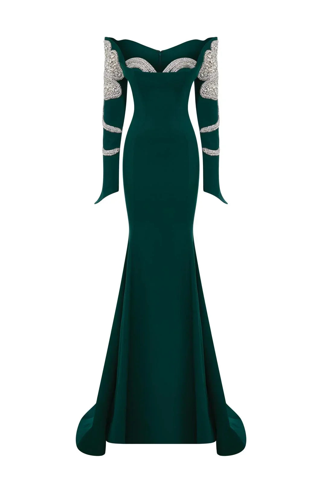 Fouad Sarkis 2858 Strapless Mermaid Gown with Tassel Embellishments