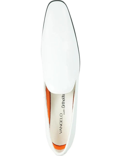 White Prom Shoes - Mens Classic Plain Toe Slip on Loafer White Dress Shoe