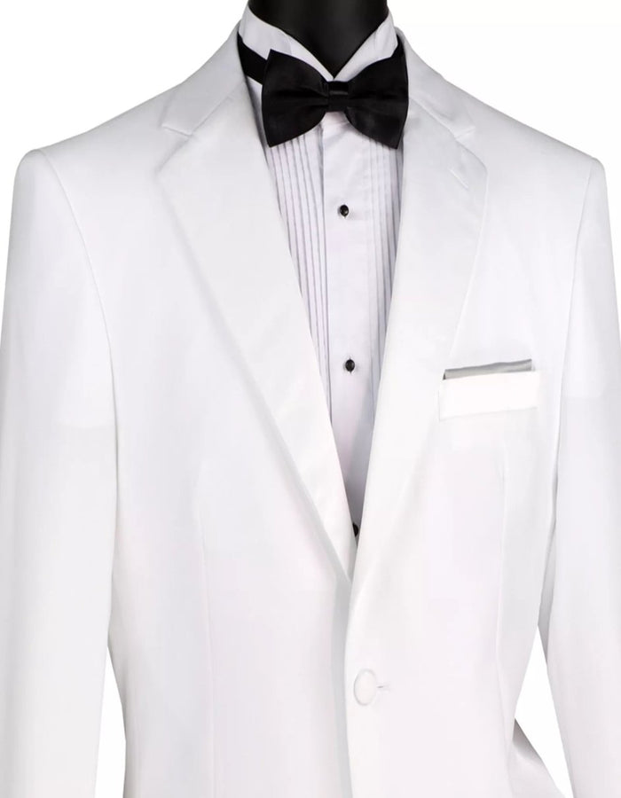 Mens Big and Tall White Tuxedo Classic Fit Suit by USA Men's Outlet