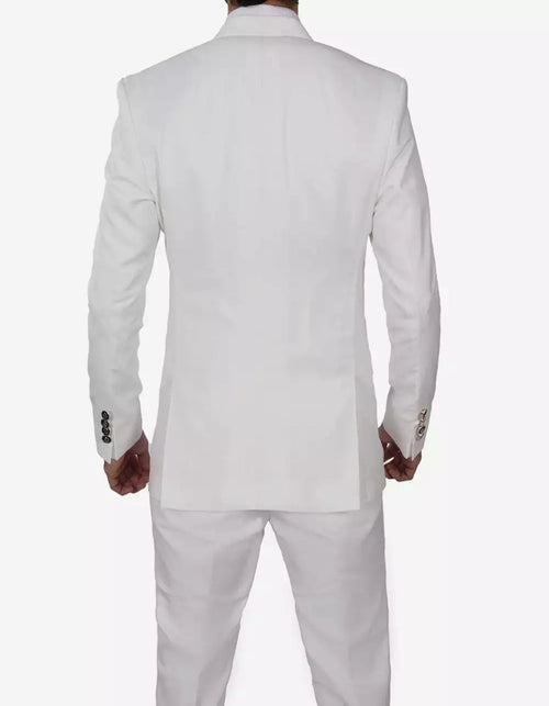 Mens White Three Piece Antonio Double Breasted Vintage Style Suit by USA Men's Outlet