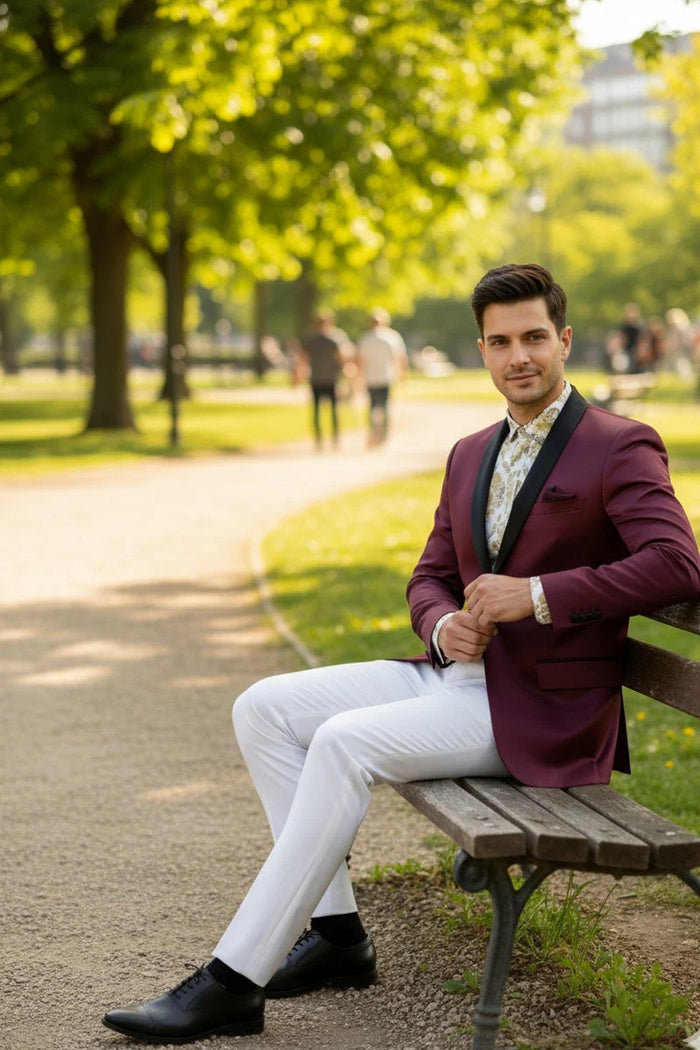 Wine Tuxedo Jacket