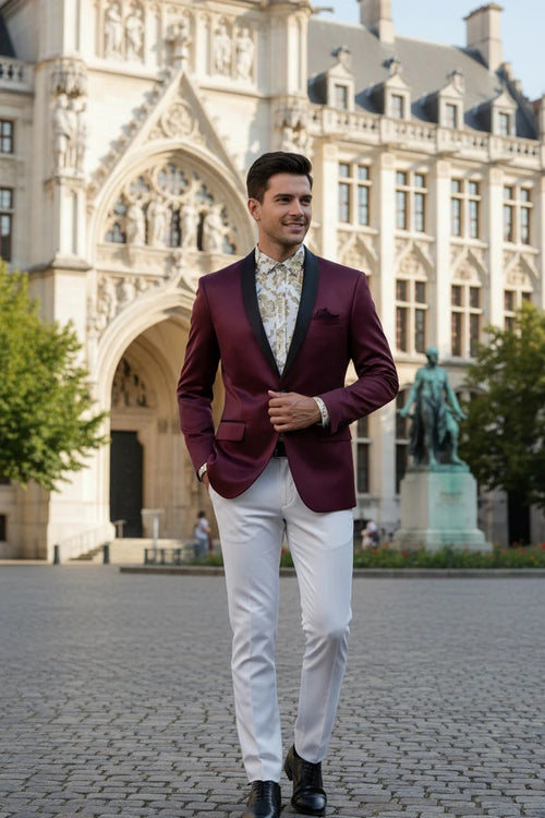 Wine Tuxedo Jacket
