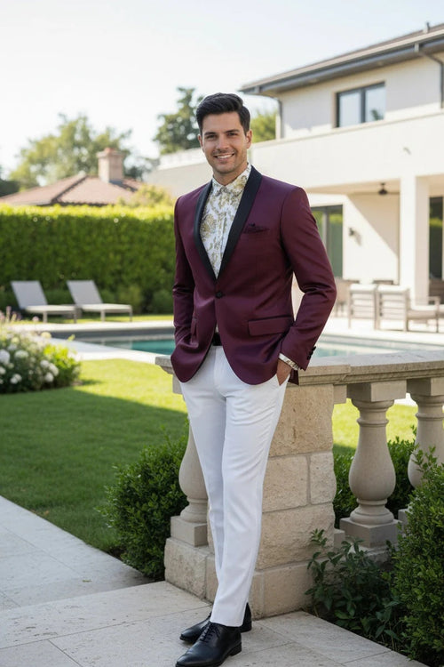 Wine Tuxedo Jacket