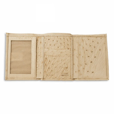 Ferrini Smooth Ostrich Trifold Winter White