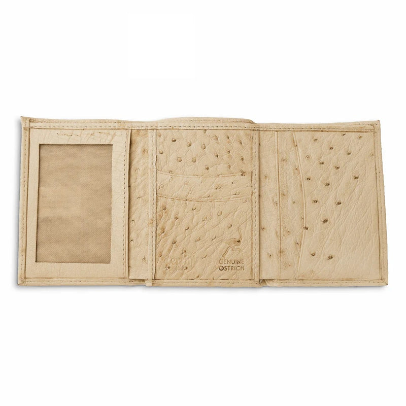 Ferrini Smooth Ostrich Trifold Winter White