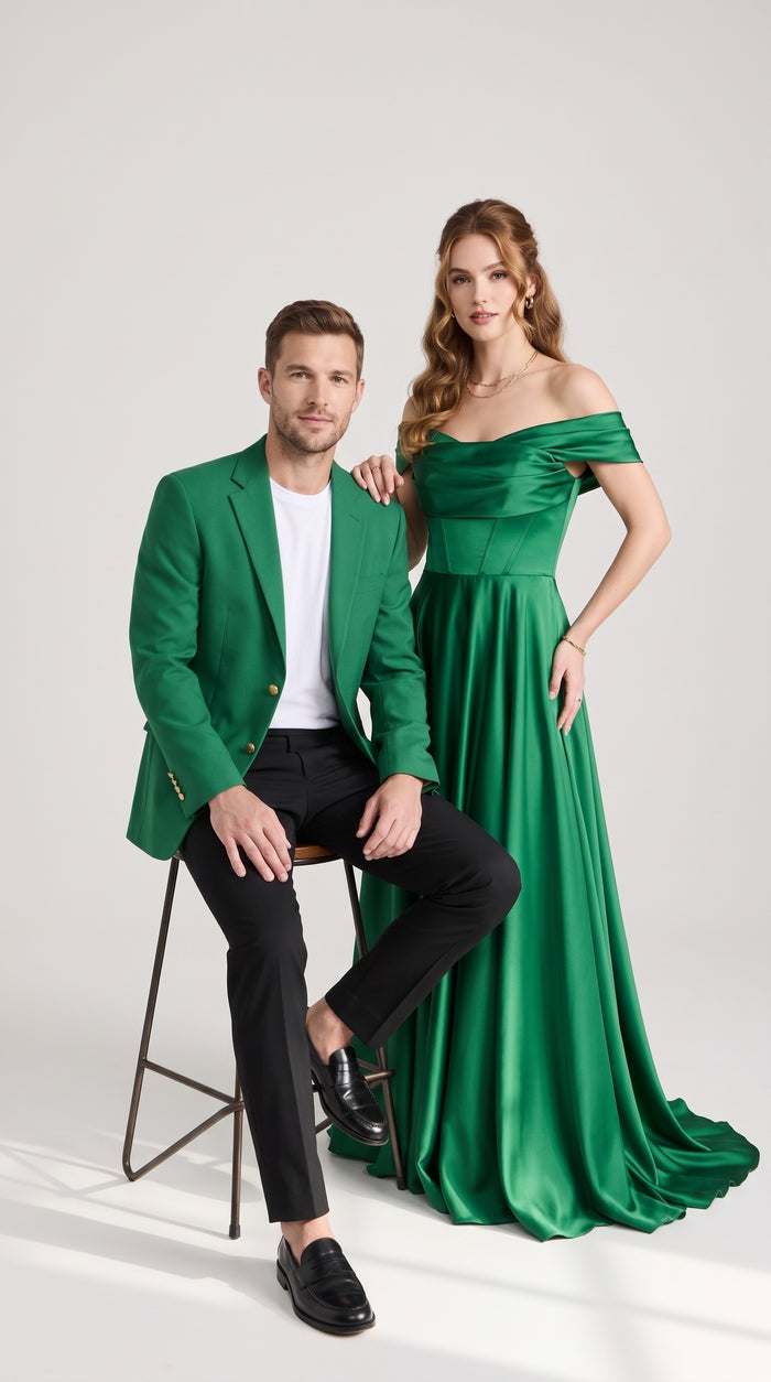 Men’s Kelly Green Blazer, Classic Sport Coat for Weddings Prom Parties and Special Events