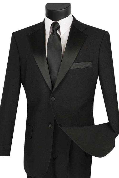 Mens Classic Fit 2 Button Poplin Tuxedo in Grey by Vinci