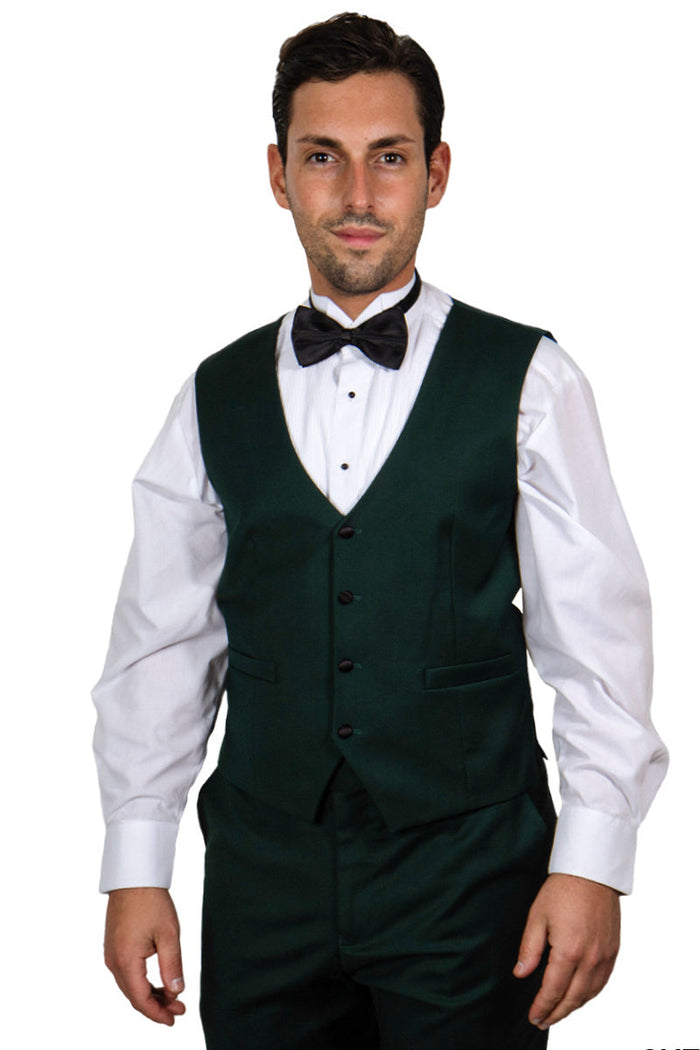 Men's Hunter Green Refined One-Button Shawl Lapel Tuxedo by Stacy Adams