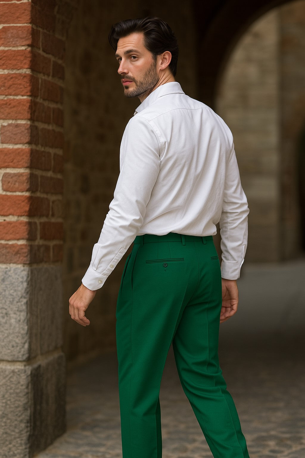 green-slim-fit-dress-pants
