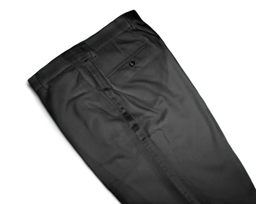 Mens Tuxedo Dress Pants Flat Front Satin Band Mens Tux Pant Trousers - Black with Black Stripe