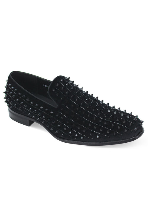 Harvie Spiked Smoker Black Tuxedo Shoes After Midnight