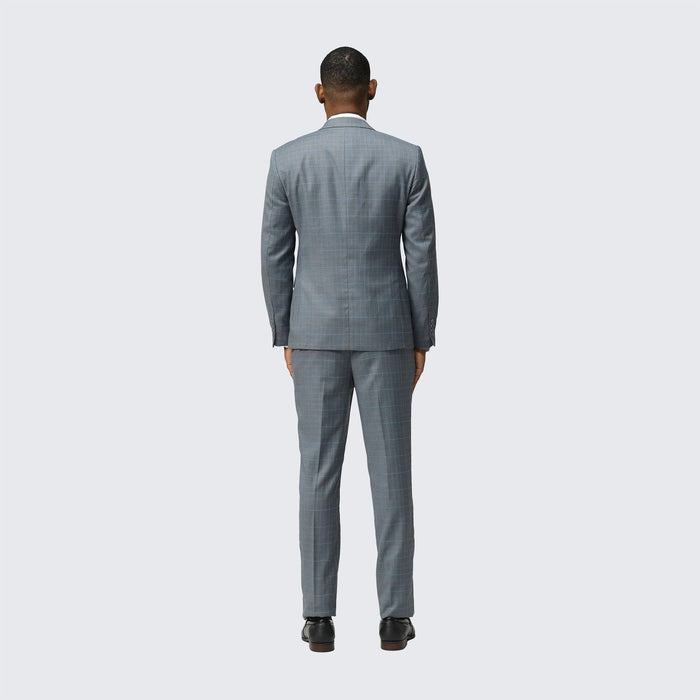 Grey Skinny Fit Suit Three Piece Set - Wedding - Prom by Tazzio